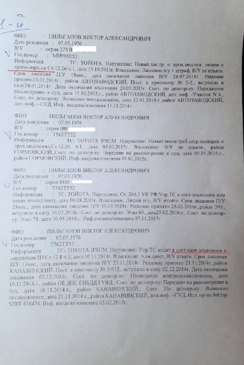 Виктор Пильганов, ДТП, сын генерала